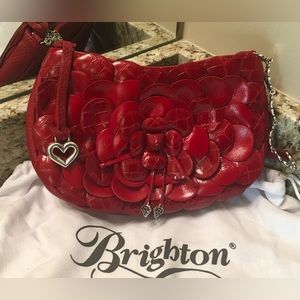 Brighton “Rosalie” red floral 3D bag